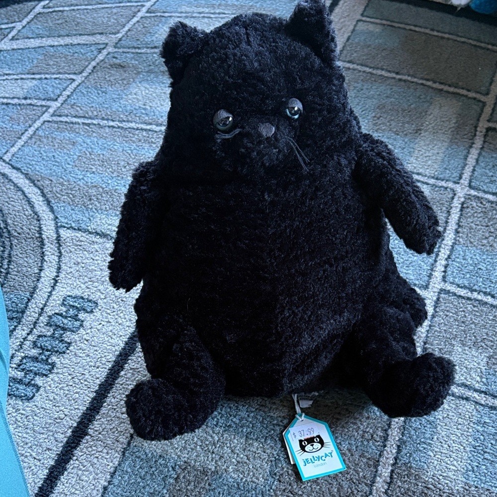Jellycat Black Plush Cat Amore NWT